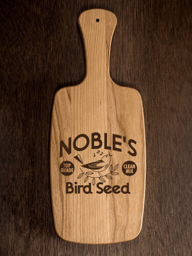 Bird Seed Natural Cherry Cherry Wood Cheese Board - Engraved