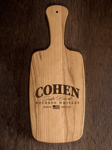 Bourbon Whiskey Natural Cherry Cherry Wood Cheese Board - Engraved