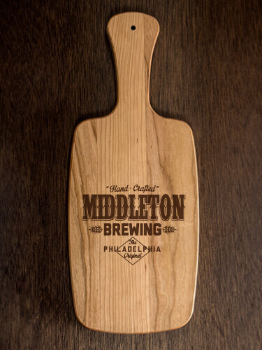 Brewing Natural Cherry Cherry Wood Cheese Board - Engraved