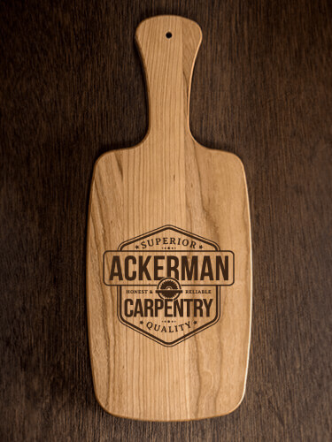 Carpentry Natural Cherry Cherry Wood Cheese Board - Engraved