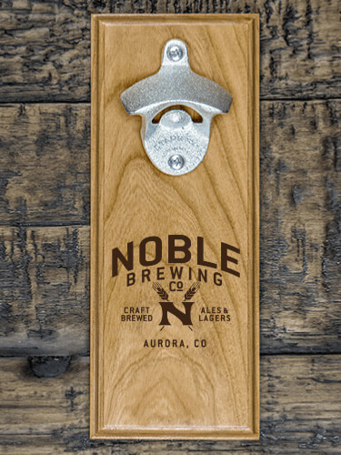 Classic Brewing Company Natural Cherry Cherry Wall Mount Bottle Opener - Engraved