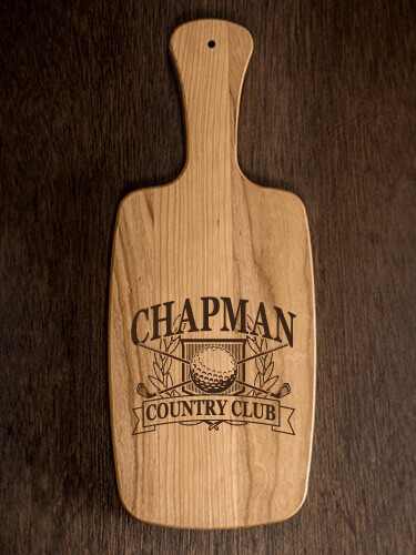 Classic Country Club Natural Cherry Cherry Wood Cheese Board - Engraved