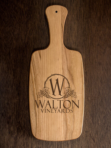 Classic Vineyards Natural Cherry Cherry Wood Cheese Board - Engraved
