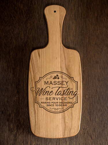 Classic Wine Tasting Services Natural Cherry Cherry Wood Cheese Board - Engraved