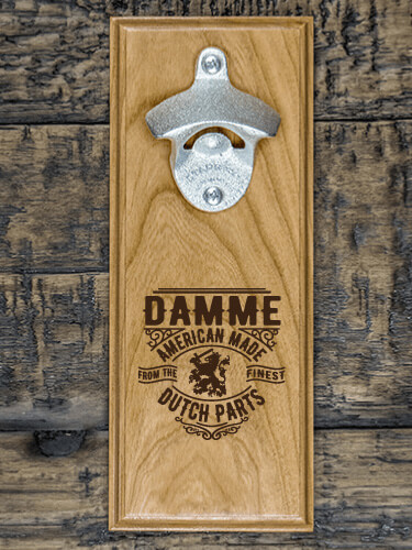 Dutch Parts Natural Cherry Cherry Wall Mount Bottle Opener - Engraved