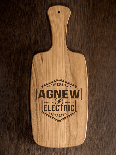 Electric Natural Cherry Cherry Wood Cheese Board - Engraved