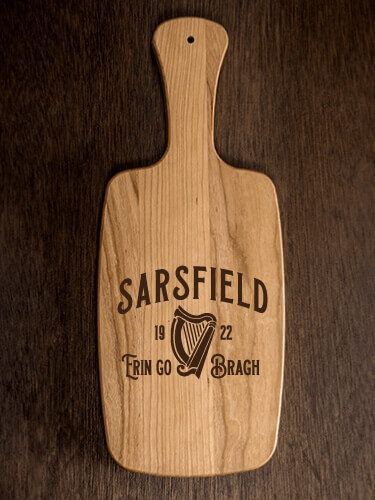 Erin Go Bragh Natural Cherry Cherry Wood Cheese Board - Engraved