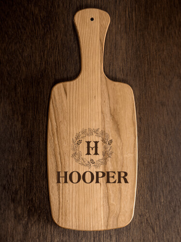 Fall Monogram Natural Cherry Cherry Wood Cheese Board - Engraved