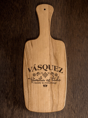 Familia es Todo Natural Cherry Cherry Wood Cheese Board - Engraved