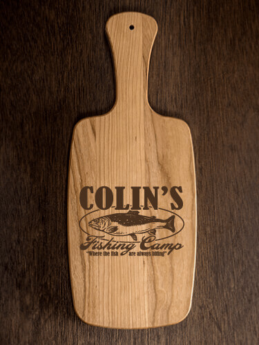 Fishing Camp Natural Cherry Cherry Wood Cheese Board - Engraved