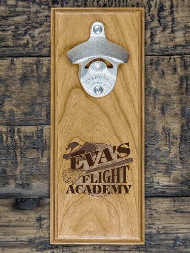 Flight Academy Natural Cherry Cherry Wall Mount Bottle Opener - Engraved