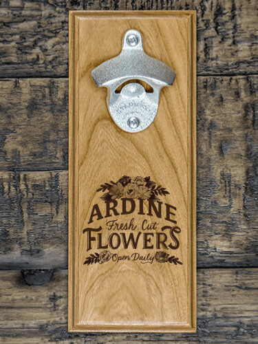 Fresh Cut Flowers Natural Cherry Cherry Wall Mount Bottle Opener - Engraved