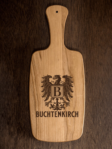 German Monogram Natural Cherry Cherry Wood Cheese Board - Engraved