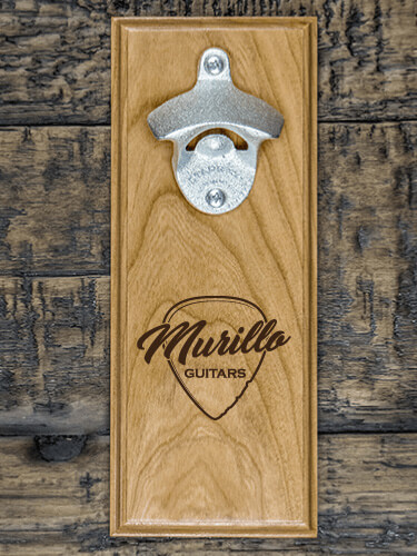 Guitars Natural Cherry Cherry Wall Mount Bottle Opener - Engraved