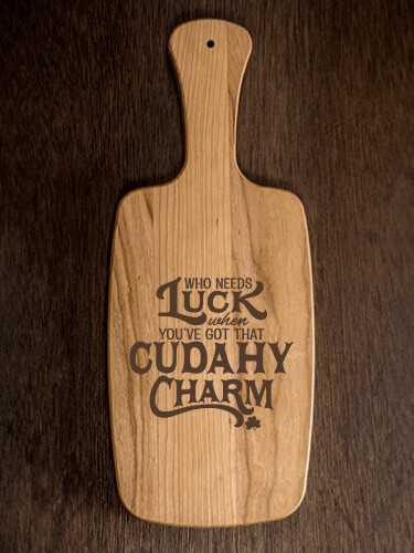 Irish Charm Natural Cherry Cherry Wood Cheese Board - Engraved