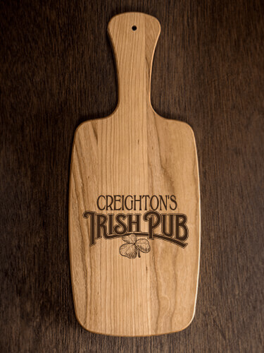 Irish Pub Natural Cherry Cherry Wood Cheese Board - Engraved