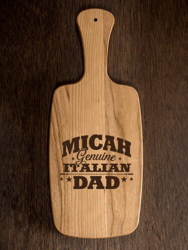 Italian Dad Natural Cherry Cherry Wood Cheese Board - Engraved