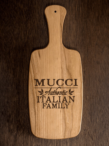 Italian Family Natural Cherry Cherry Wood Cheese Board - Engraved