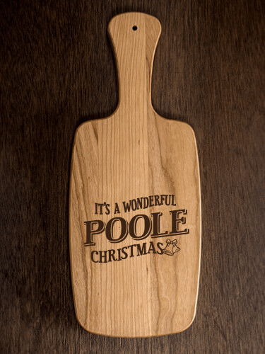 It's A Wonderful Christmas Natural Cherry Cherry Wood Cheese Board - Engraved