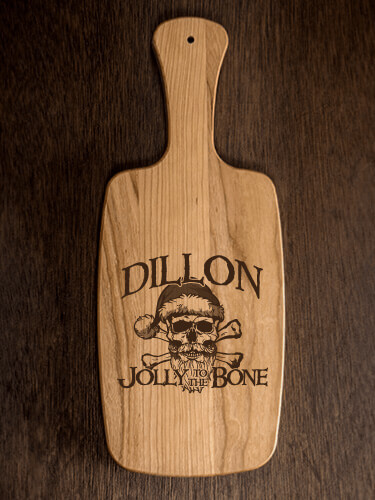Jolly To The Bone Natural Cherry Cherry Wood Cheese Board - Engraved