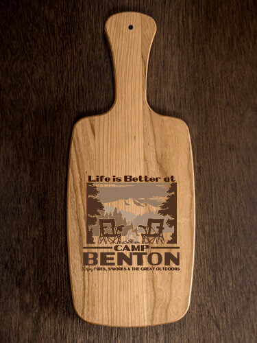 Life Is Better Natural Cherry Cherry Wood Cheese Board - Engraved