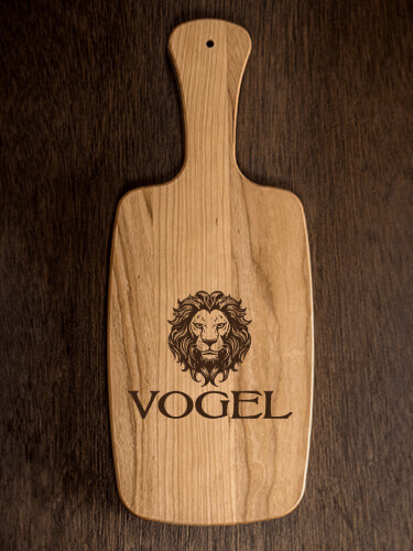Lion Natural Cherry Cherry Wood Cheese Board - Engraved