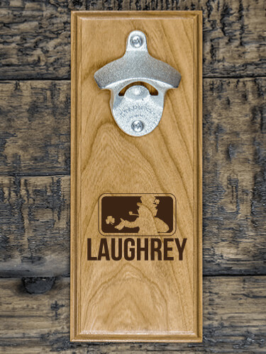 Major League Irish Natural Cherry Cherry Wall Mount Bottle Opener - Engraved