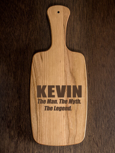 Man Myth Legend Natural Cherry Cherry Wood Cheese Board - Engraved