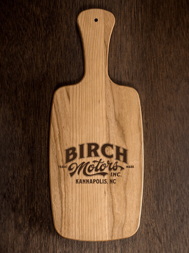 Motors Natural Cherry Cherry Wood Cheese Board - Engraved