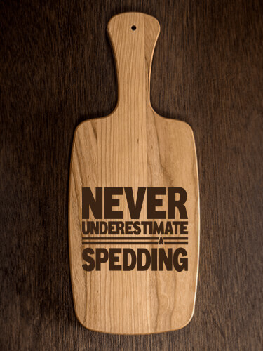 Never Underestimate Irish Natural Cherry Cherry Wood Cheese Board - Engraved