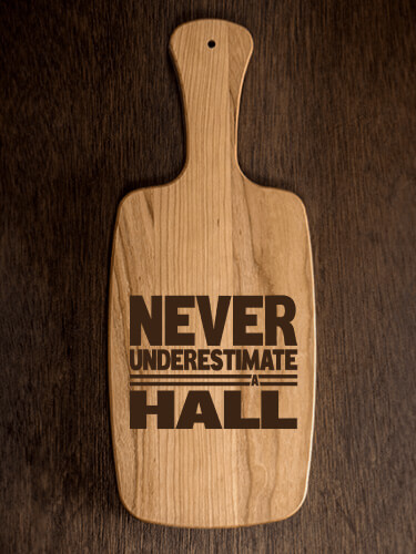 Never Underestimate Natural Cherry Cherry Wood Cheese Board - Engraved