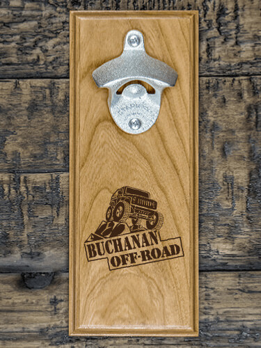 Off-Road Natural Cherry Cherry Wall Mount Bottle Opener - Engraved