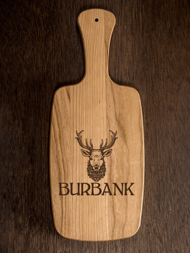 Old Stag Natural Cherry Cherry Wood Cheese Board - Engraved