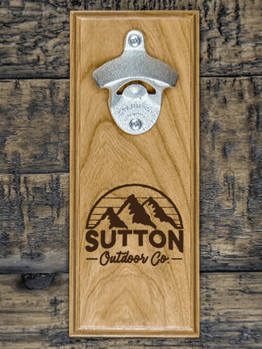 Outdoor Company Natural Cherry Cherry Wall Mount Bottle Opener - Engraved