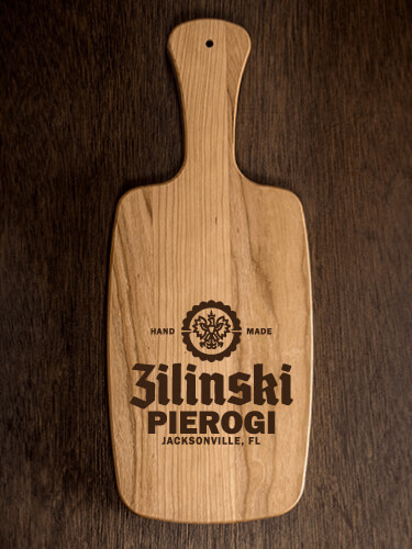 Pierogi Natural Cherry Cherry Wood Cheese Board - Engraved