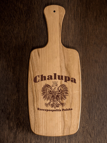 Polish Eagle Natural Cherry Cherry Wood Cheese Board - Engraved