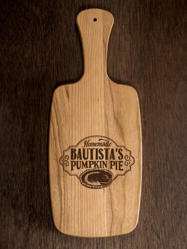 Pumpkin Pie Natural Cherry Cherry Wood Cheese Board - Engraved