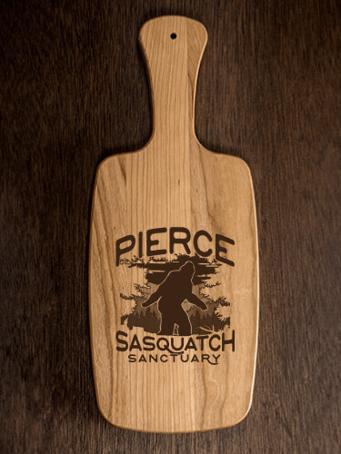Sasquatch Sanctuary Natural Cherry Cherry Wood Cheese Board - Engraved