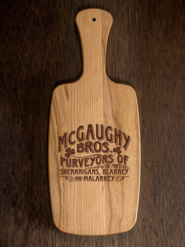 Shenanigans Natural Cherry Cherry Wood Cheese Board - Engraved