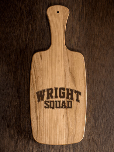 Squad Natural Cherry Cherry Wood Cheese Board - Engraved