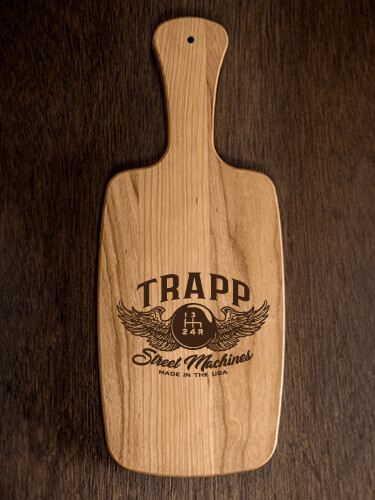Street Machines Natural Cherry Cherry Wood Cheese Board - Engraved