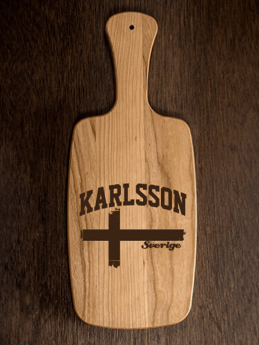 Sweden Natural Cherry Cherry Wood Cheese Board - Engraved