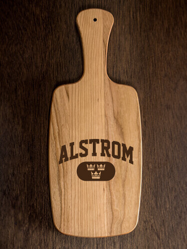 Swedish Varsity Natural Cherry Cherry Wood Cheese Board - Engraved