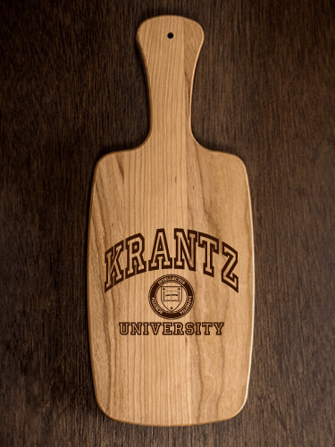 University Natural Cherry Cherry Wood Cheese Board - Engraved