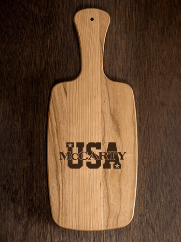 USA Natural Cherry Cherry Wood Cheese Board - Engraved