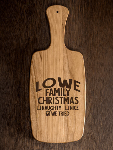 We Tried Natural Cherry Cherry Wood Cheese Board - Engraved
