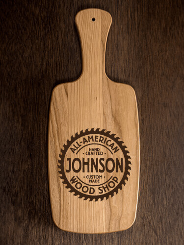 Wood Shop Natural Cherry Cherry Wood Cheese Board - Engraved