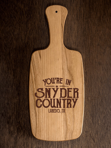 Your Country Natural Cherry Cherry Wood Cheese Board - Engraved