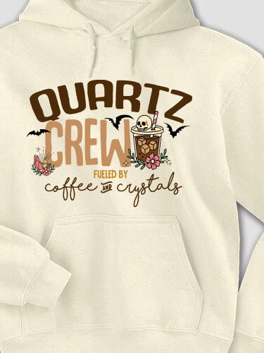 Coffee And Crystals Natural Adult Hooded Sweatshirt