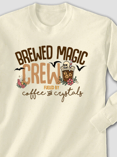 Coffee And Crystals Natural Adult Long Sleeve